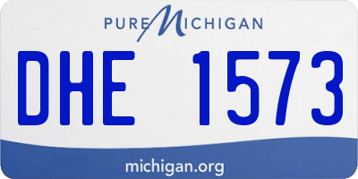 MI license plate DHE1573