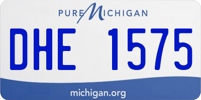 MI license plate DHE1575
