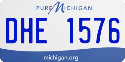 MI license plate DHE1576