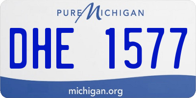 MI license plate DHE1577