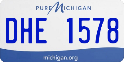 MI license plate DHE1578