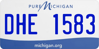 MI license plate DHE1583
