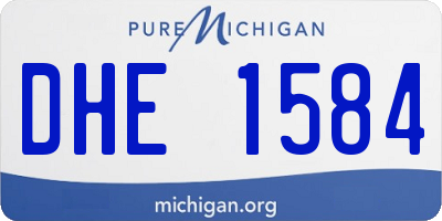 MI license plate DHE1584