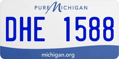 MI license plate DHE1588