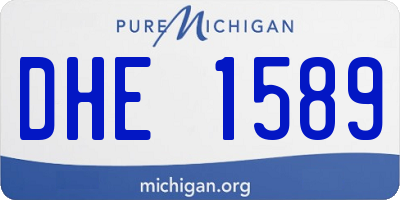 MI license plate DHE1589