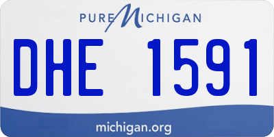 MI license plate DHE1591