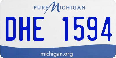 MI license plate DHE1594