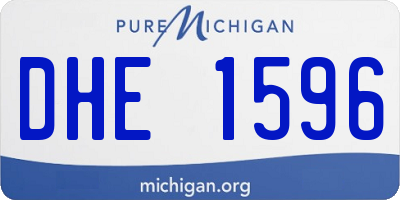 MI license plate DHE1596