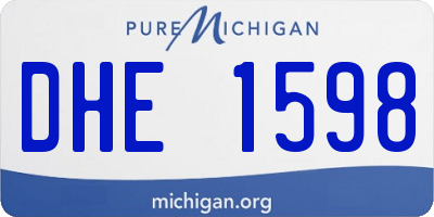 MI license plate DHE1598