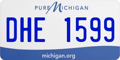 MI license plate DHE1599