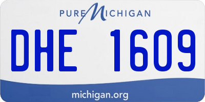 MI license plate DHE1609