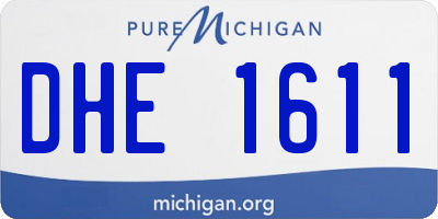 MI license plate DHE1611