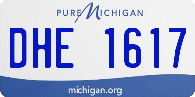 MI license plate DHE1617
