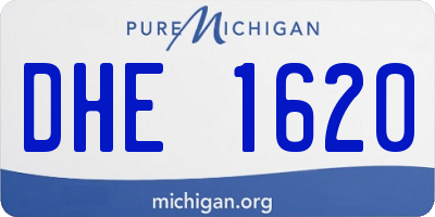 MI license plate DHE1620
