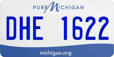MI license plate DHE1622