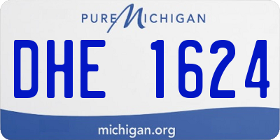 MI license plate DHE1624