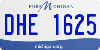 MI license plate DHE1625