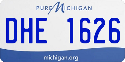 MI license plate DHE1626