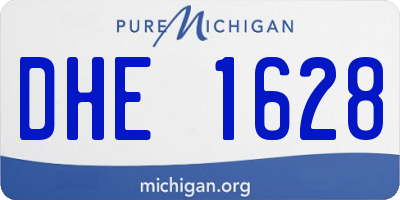 MI license plate DHE1628