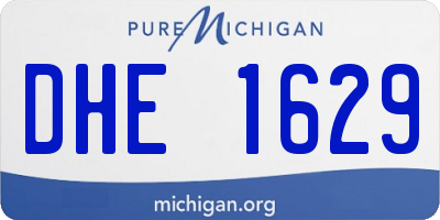 MI license plate DHE1629
