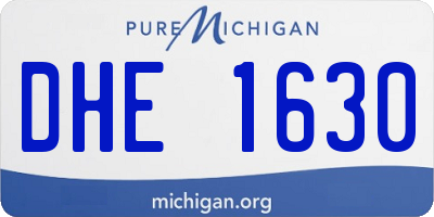 MI license plate DHE1630