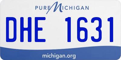 MI license plate DHE1631