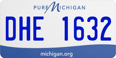 MI license plate DHE1632