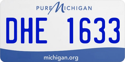 MI license plate DHE1633
