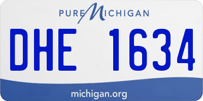 MI license plate DHE1634
