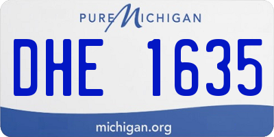 MI license plate DHE1635