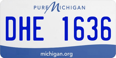 MI license plate DHE1636