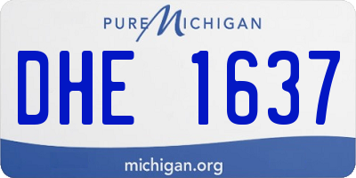 MI license plate DHE1637