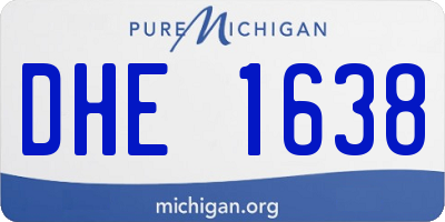 MI license plate DHE1638