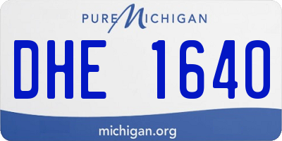 MI license plate DHE1640