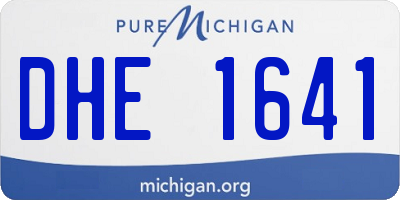 MI license plate DHE1641