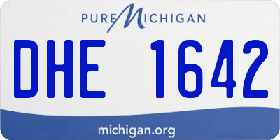 MI license plate DHE1642