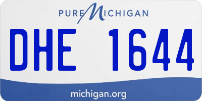 MI license plate DHE1644