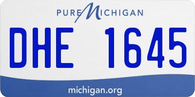 MI license plate DHE1645