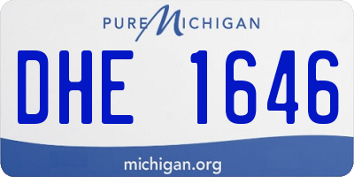 MI license plate DHE1646