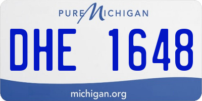 MI license plate DHE1648