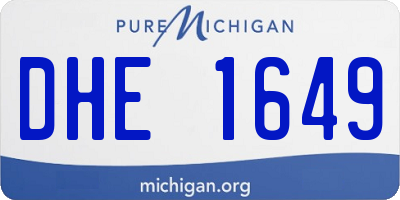 MI license plate DHE1649