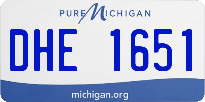 MI license plate DHE1651