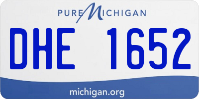 MI license plate DHE1652