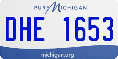 MI license plate DHE1653