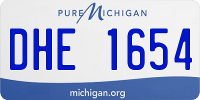 MI license plate DHE1654