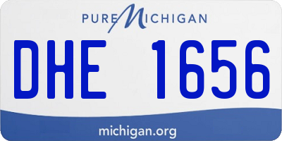 MI license plate DHE1656