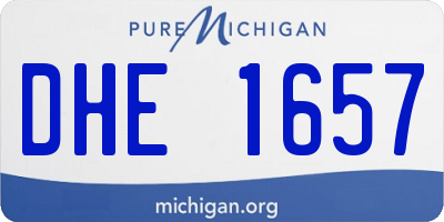 MI license plate DHE1657