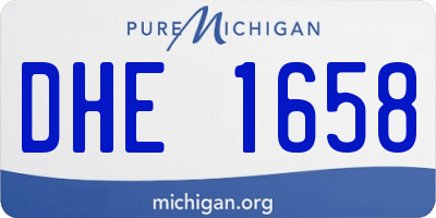 MI license plate DHE1658