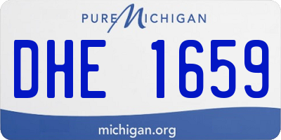 MI license plate DHE1659