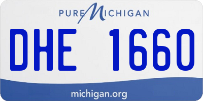 MI license plate DHE1660
